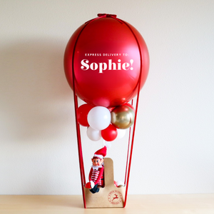 Personalized Elf on the Shelf Balloon Gift – Christmas Orbz Hot Air Balloon Display